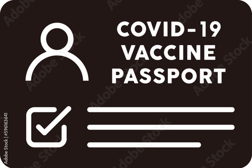 COVID-19 vaccine passport card or passport of element.