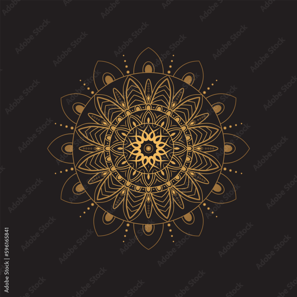 Mandala for Henna, Tattoo decoration ornament coloring book vector