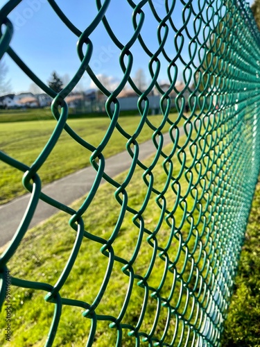 tennis net on the grass