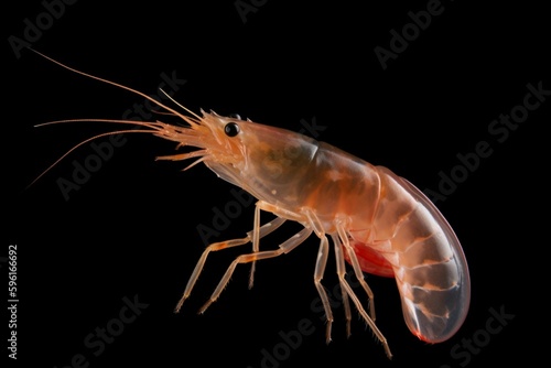 Shrimp on transparent background PNG. Generative AI