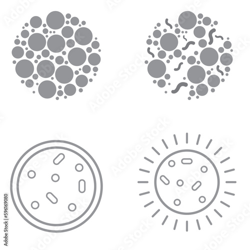 Bacteria Related Vector Line Icons. Contains such Icons as Virus, Colony of Bacteria and more.