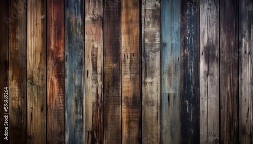 Grunge vertical wood panels for texture and for background generative ai variation 1