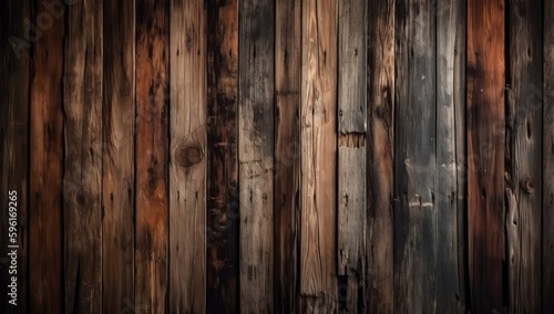 Rustic vertical wood panels provide grunge texture