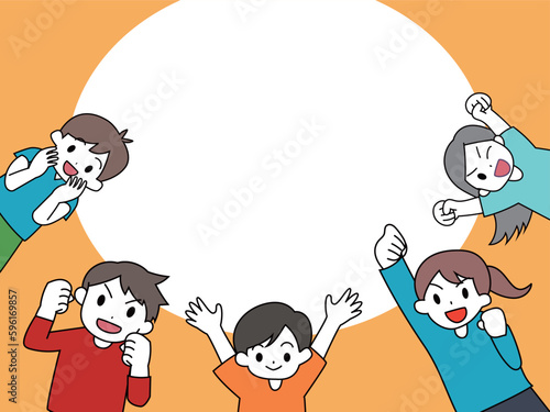 5人の子供が集まるコピースペース