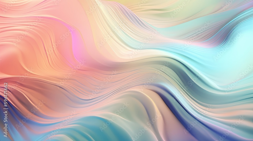 Pastel colored holographic abstract background. Flow, wavy and Curve style. Pastel colored holographic abstract background. Flow, wavy and Curve style.