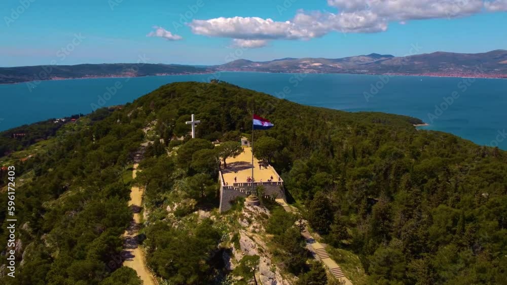 4K fast arc shot around Marjan Hill in Split, Croatia. 4K fast arc shot around Marjan Hill in Split, Croatia.