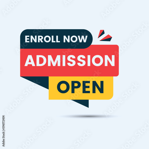 enroll now admission open educational banner social media post template