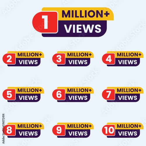 million views celebration background design banner