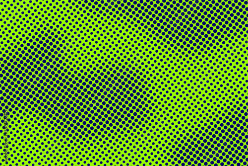 Bkue green abstract background with halftone dots pattern. Retro pop art background.