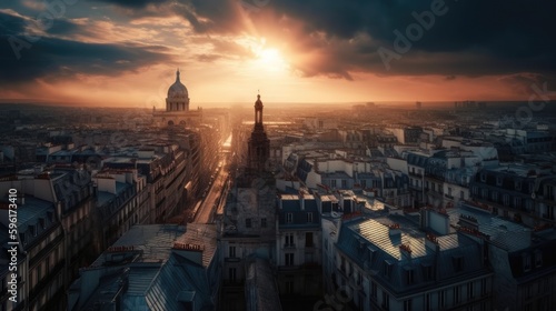 Paris. France. Breathtaking travel destination place. Generative AI © piai