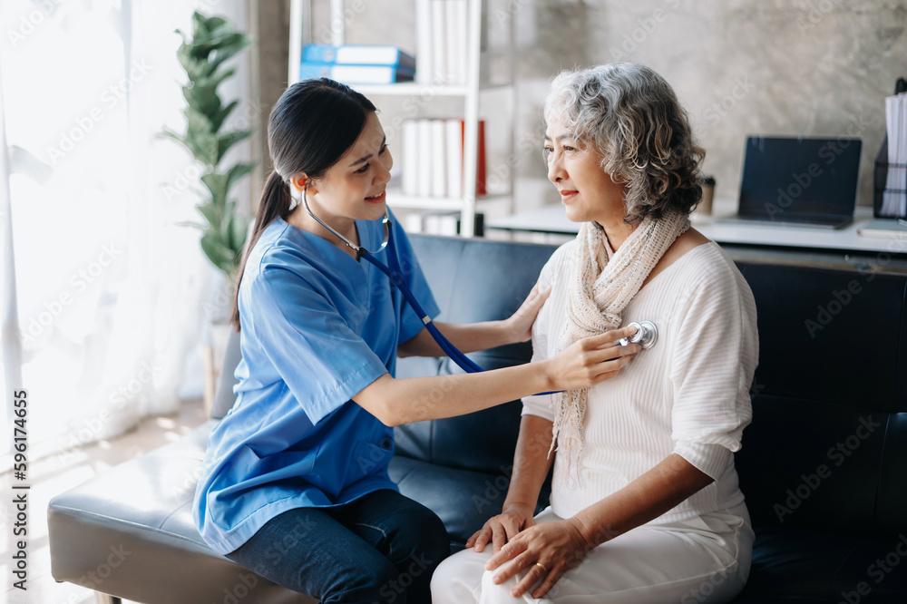Senior woman being examined by a doctor Senior woman being examined by a doctor