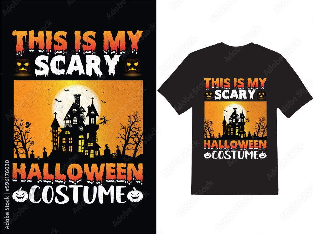 This is my scary Halloween T-shirt Design, Halloween poster design. This is my scary Halloween T-shirt Design, Halloween poster design.