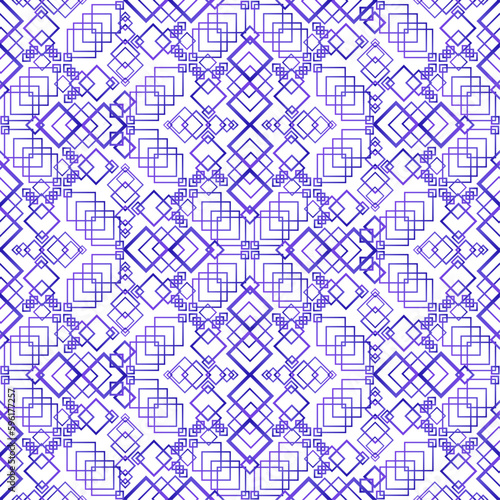 seamless ornament pattern consisting of squares and rhombuses