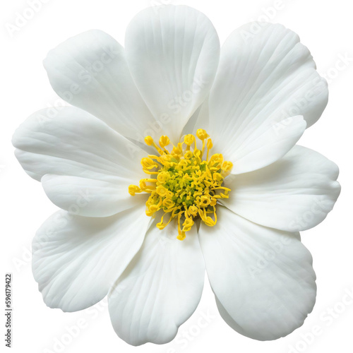 white flower isolated on transparent background, png flower element