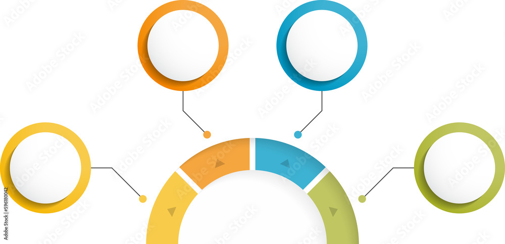 Infographic template with 4 steps or options Infographic template with 4 steps or options