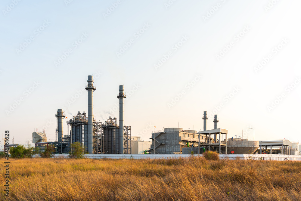 View around the power plant with natural gas power View around the power plant with natural gas power