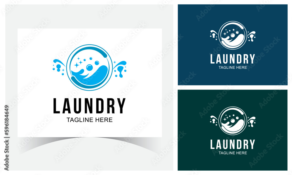 Laundry Wash Logo Design Template. Laundry Wash Logo Design Template.
