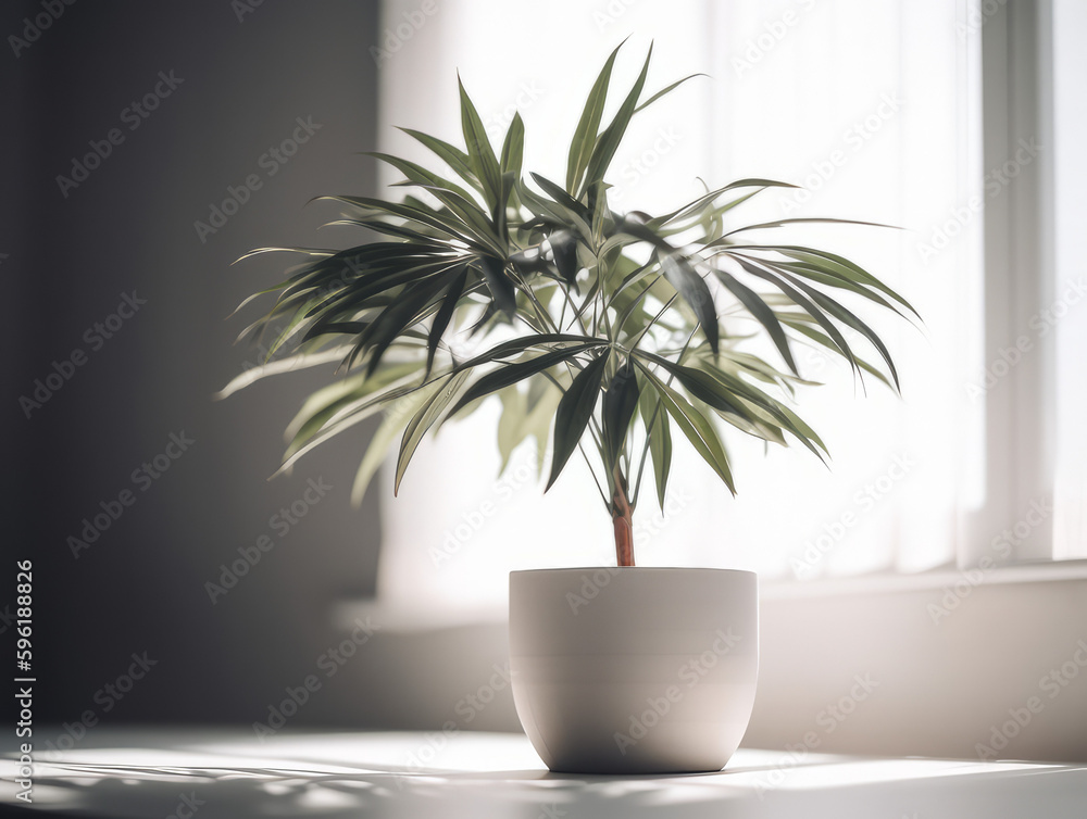 Minimalist and Modern Potted Plant in A Simple Room Using Generative AI Minimalist and Modern Potted Plant in A Simple Room Using Generative AI