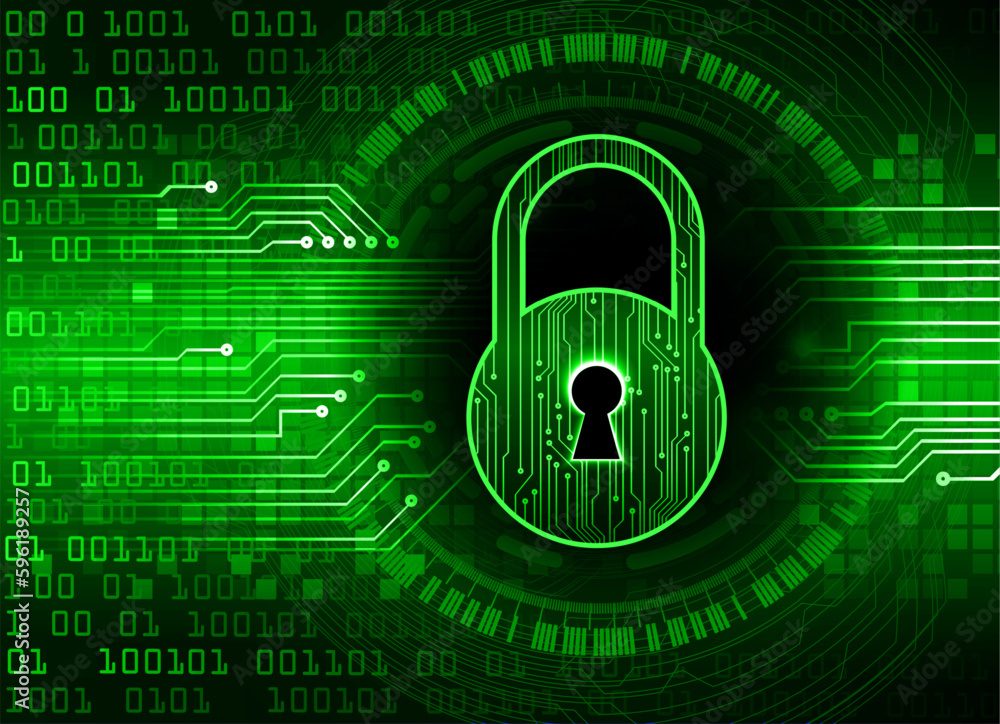 Closed Padlock on digital background, cyber security Closed Padlock on digital background, cyber security
