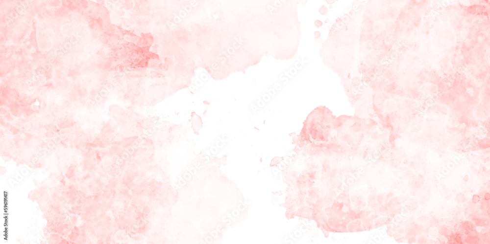 abstract watercolor hand painted pink background.