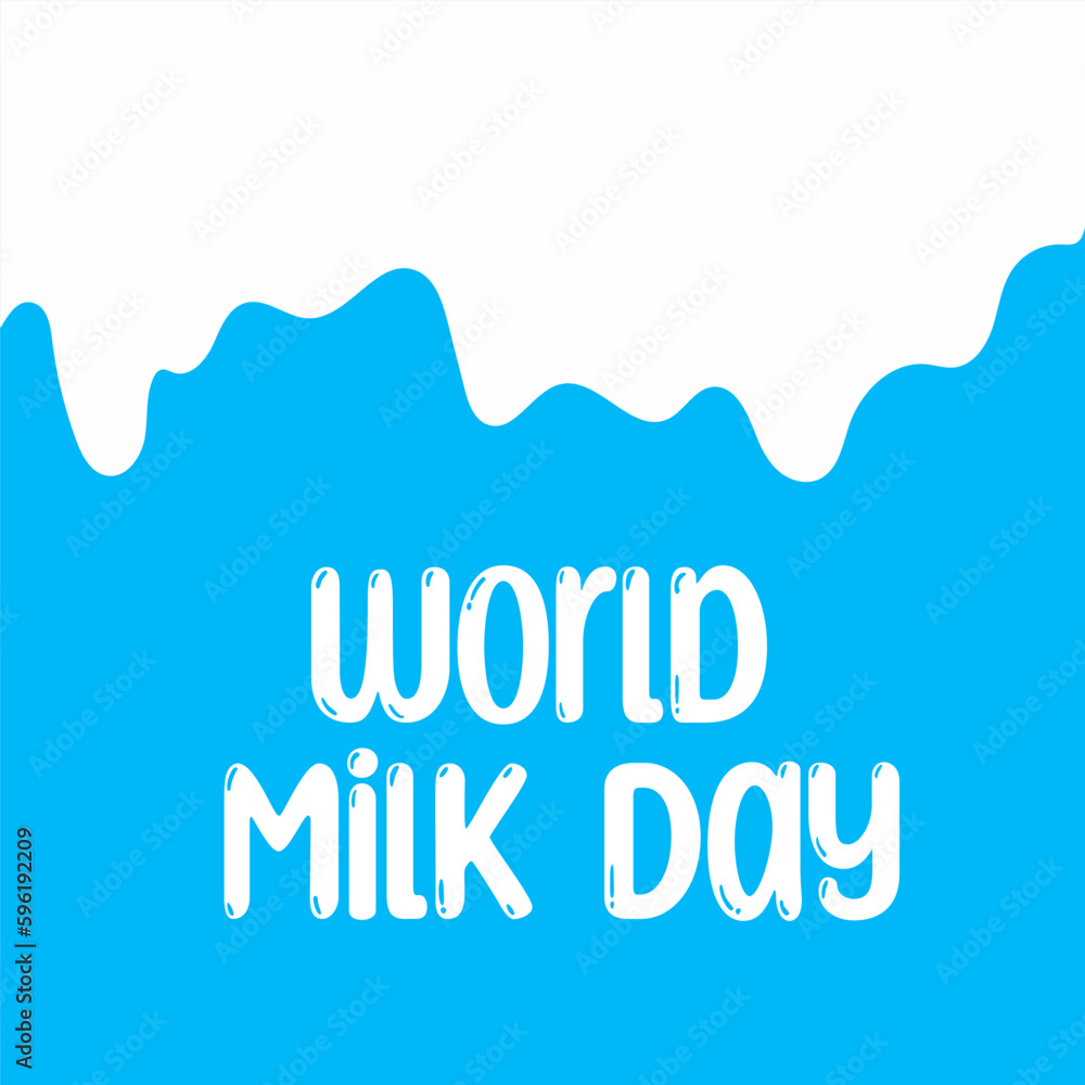 vector graphic of world milk day good for world milk day celebration. flat design. flyer design.flat illustration.