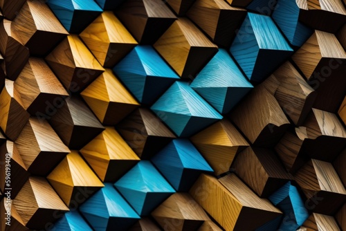 Seamless Tiled Collection of Geometric Patterns, Minimalist Lines, Bold Shapes, Intricate Tessellations, Wood, Metal, Textiles, Harmonious Colors - Generative AI