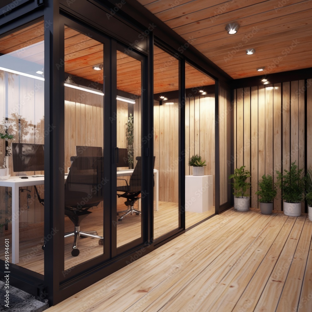 Obraz premium office Glass cabin