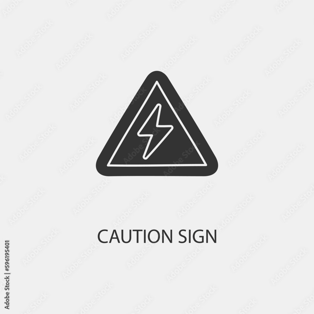 Caution_sign vector icon illustration sign Caution_sign vector icon illustration sign