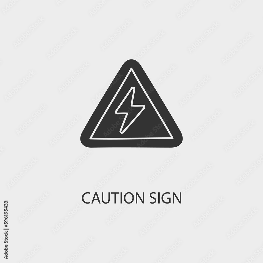 Caution_sign vector icon illustration sign Caution_sign vector icon illustration sign