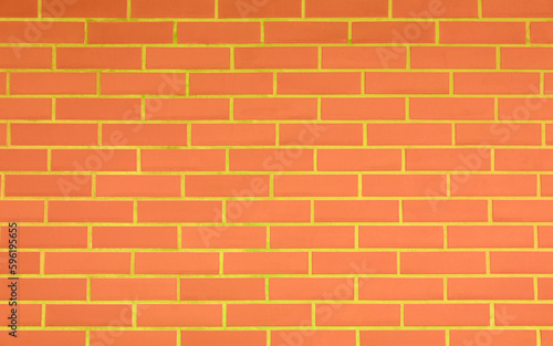 Texture of dark orange brick wall as background