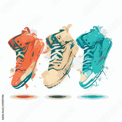 COOL AND UNIQUE VECTOR SNEAKER ILLUSTRATIONS