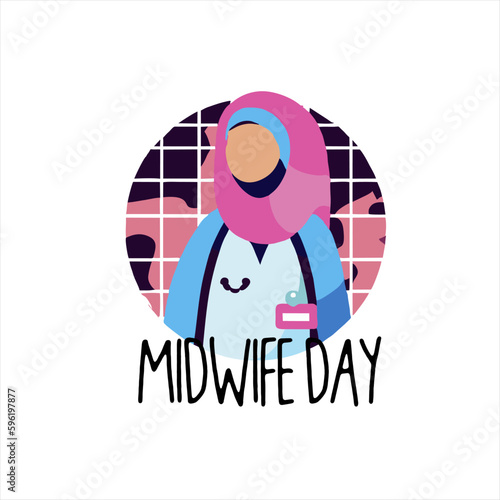 vector design International midwives day illustration flat design