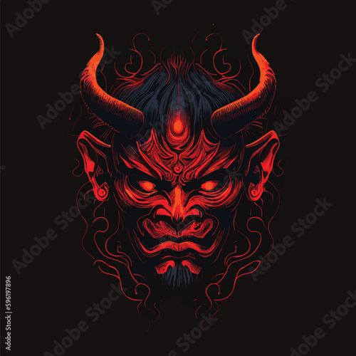 ILLUSTRATION HANNYA DEMON ONI VECTOR