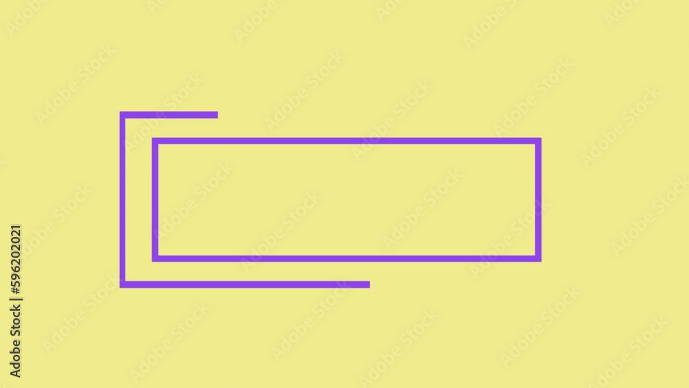 Simple line creating a rectangle animation in 4K. Logo name or title reveal animation template expanding and vanishing lower third animation. Trendy corporate colors.
Simple line creating a rectangle animation in 4K. Logo name or title reveal animation template expanding and vanishing lower third animation. Trendy corporate colors.