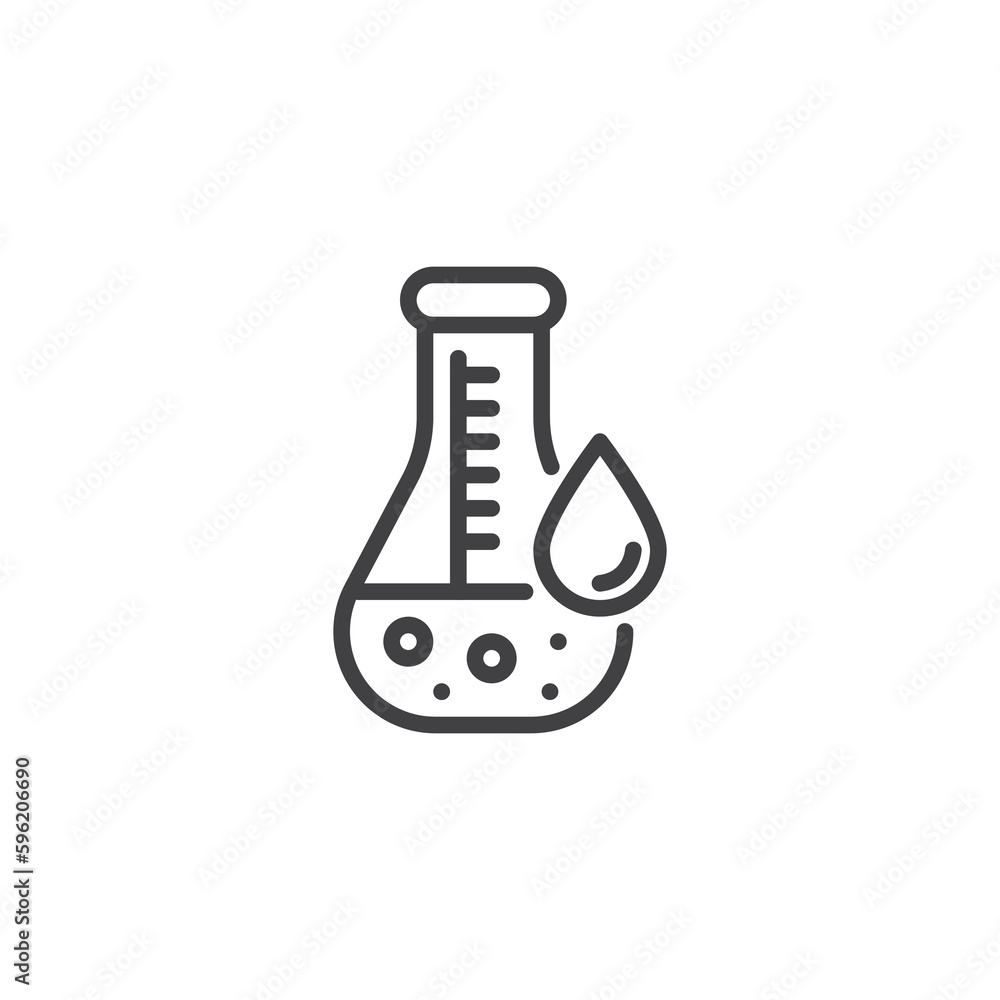 Laboratory testing line icon Laboratory testing line icon