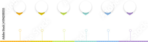 Infographic 6 steps template business data info chart illustration