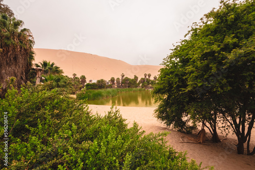 view of the oasis village peru photo