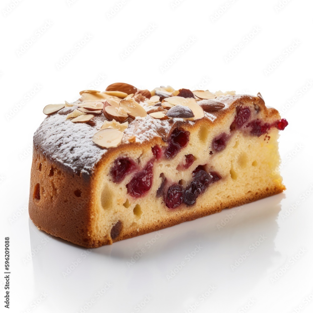 Streuselkuchen Isolated on White. Generative AI Streuselkuchen Isolated on White. Generative AI