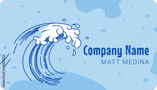 Company name business card and owners information
