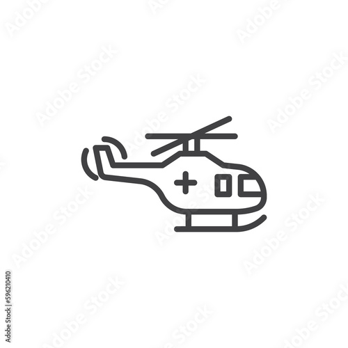 Medical helicopter line icon © alekseyvanin