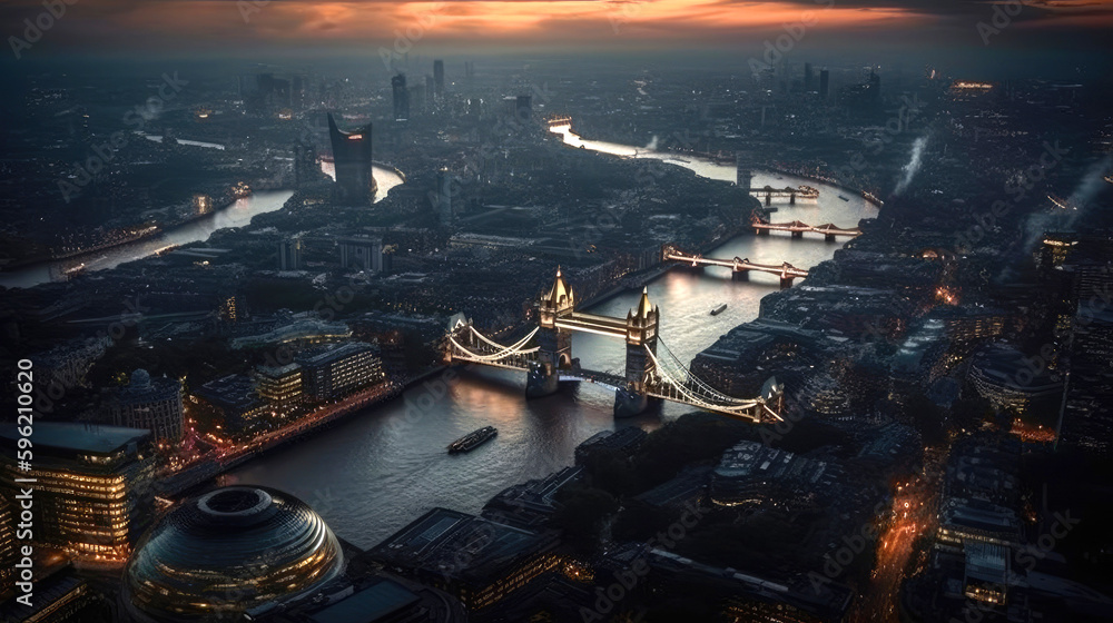 London. Breathtaking travel destination place. Generative AI