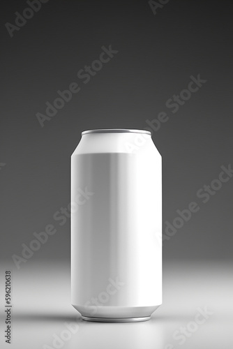 blank aluminum can isolated on white