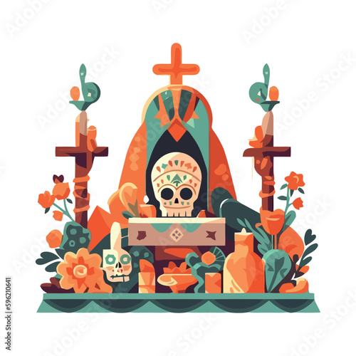 Christian cross for death day celebration