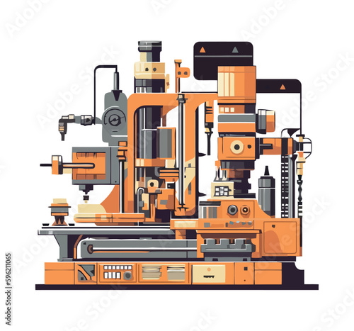 Heavy machinery working in steel manufacturing industry