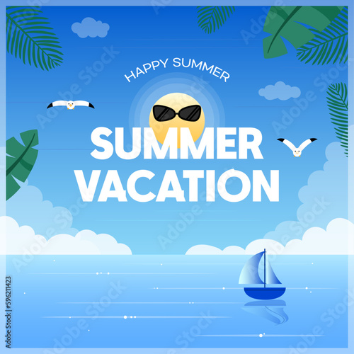 아름다운 여름 바다 풍경