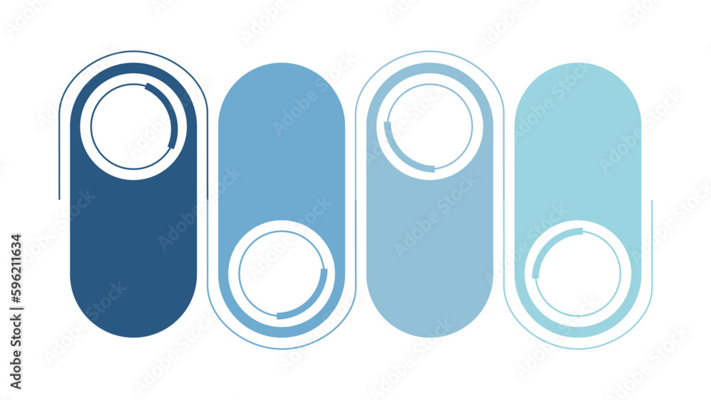 Blank company milestones timeline infographic template with pointer as vector can be used for workflow layout, diagram, annual report, web design. Business concept with options, steps or processes.
