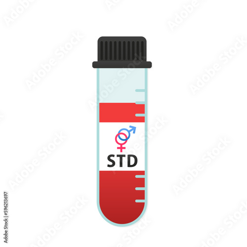 Std Test icon. Simple illustration from medical equipment collection. Creative Std Test icon for web design, templates, infographics. Sexual transmitted disease vector icon. Vector illustration