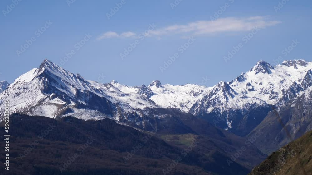 landscape of french Pyrenes mountains landscape of french Pyrenes mountains