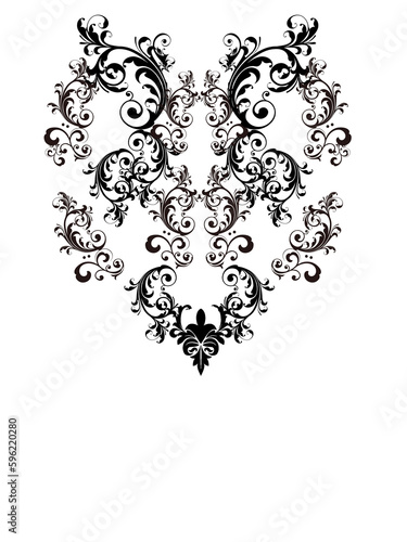 Abstract design print on plain base 