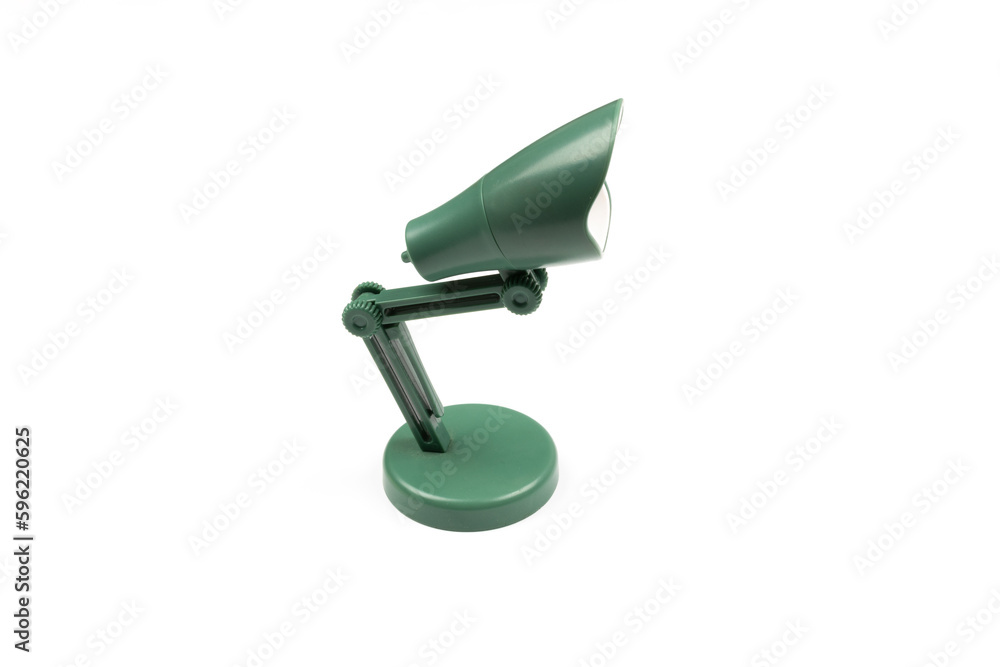 green toy table lamp isolated from the background green toy table lamp isolated from the background